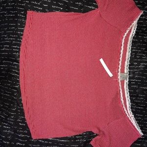 ASOS Curve, off the shoulder, crop top